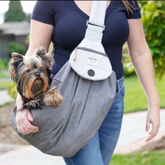 Top Paw Dog Top Paw Soft Sling Pet Carrier Best For Dogs Or Puppies